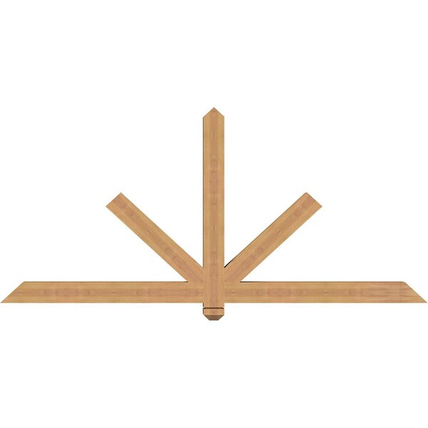 Ekena Millwork Kennewick Timber Gable Bracket, Western Red Cedar, 72"W x 33"H x 3 1/2"D x 3 1/2"F, 11/12 Pitch GBW072X33X0404KEN00SWR - main